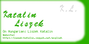 katalin liszek business card